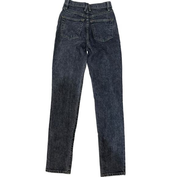 Slvrlake Leila Jeans High Waisted Straight Leg Ankle Length Washed Black Size 24 - Picture 5 of 11